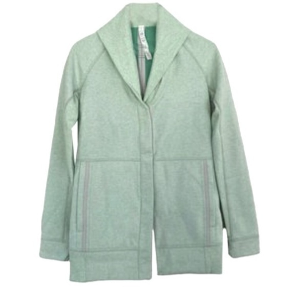 Lululemon Yin to my Yang Cardigan Sweater Jacket in Pastel Green, size 6
